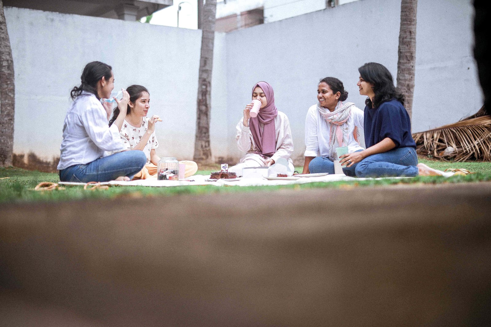 Woman and child reading at CAFS